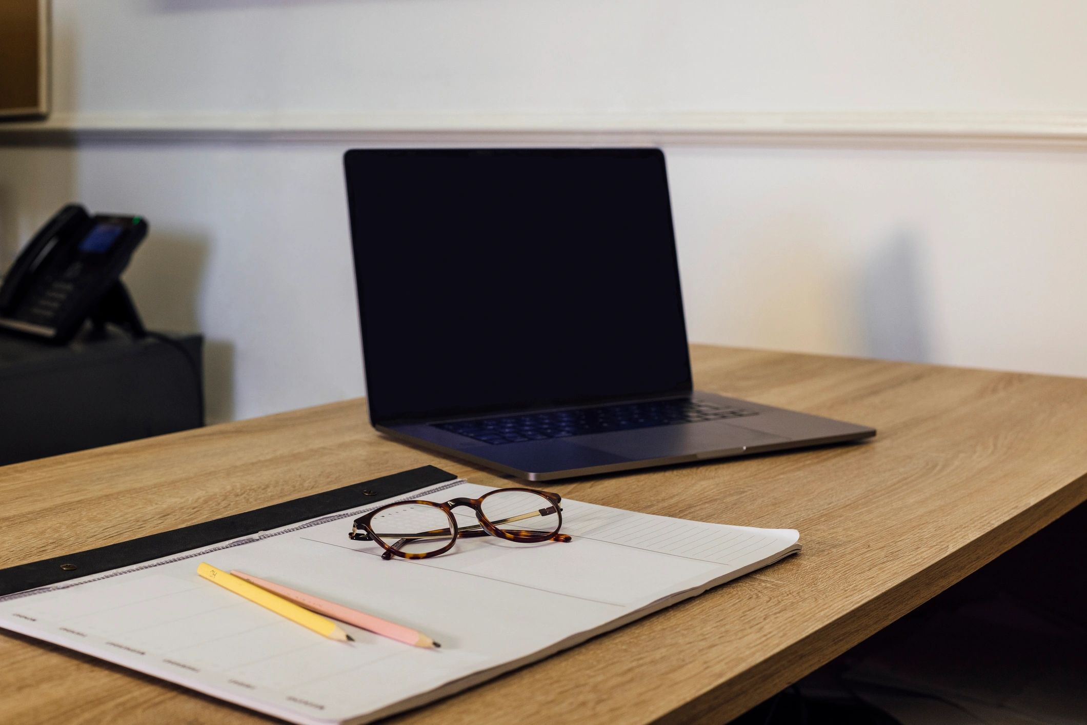 Desk setup representing responsive website planning and design